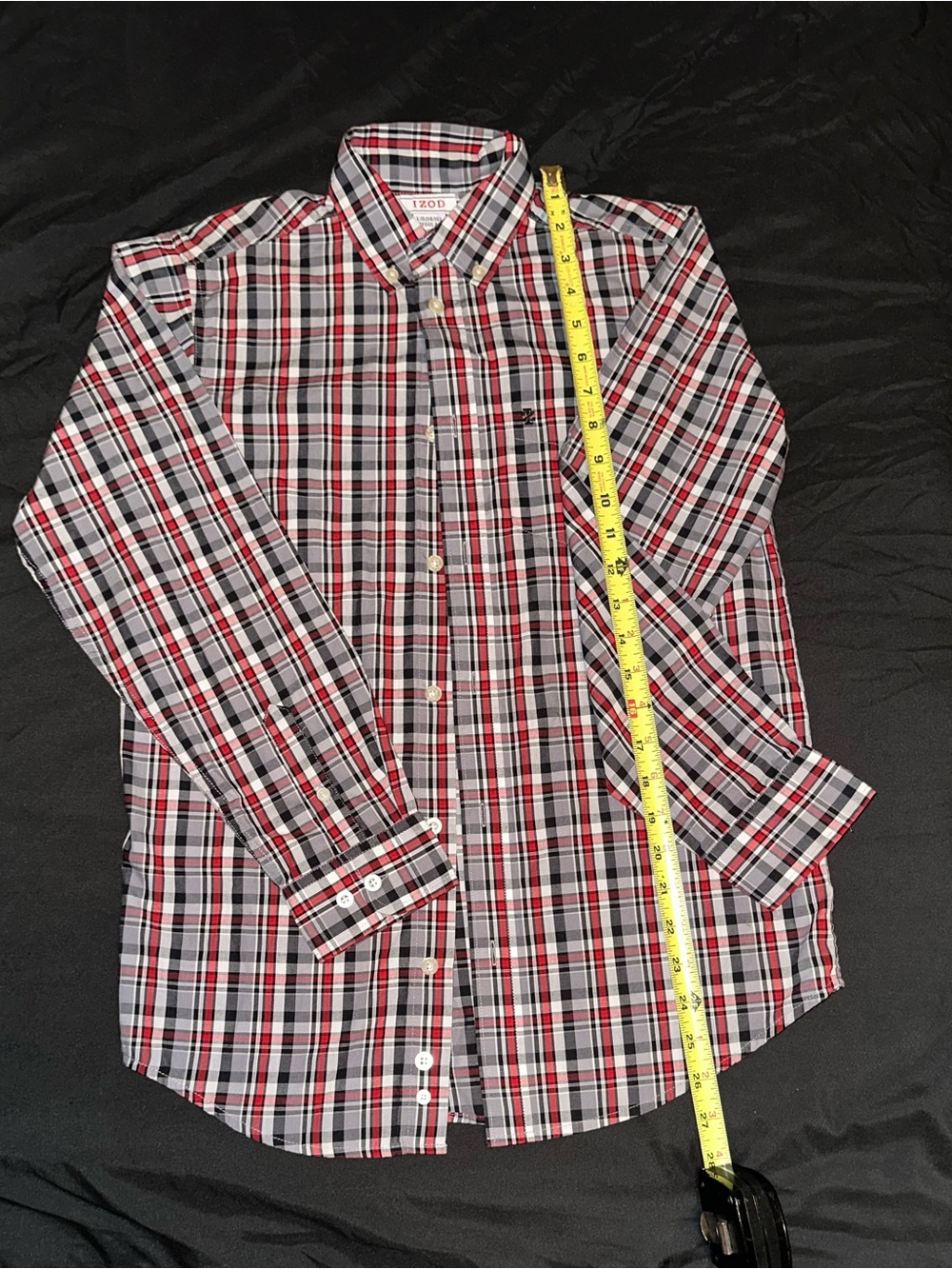 Lot of two Izod Boys Plaid Button-Down Shirt